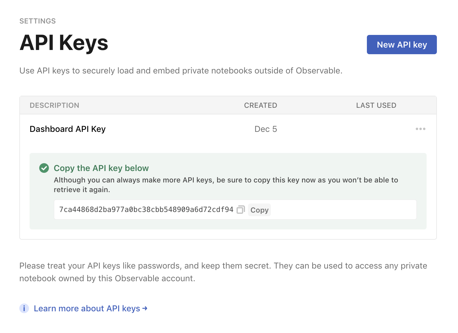 What is API key format?