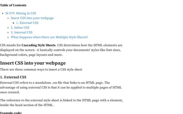 SI 579: Mixing in CSS / Steve Oney | Observable