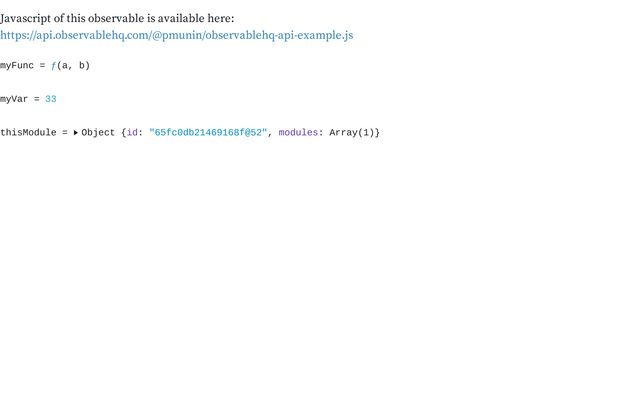 ObservableHq api example / Philipp Munin | Observable