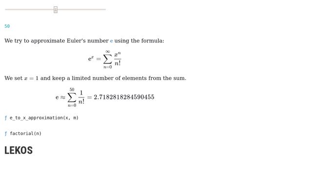 Euler's number approximation / Alekos | Observable